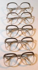 Vintage 5 Pc Lot ELITE OPTICAL Opal Grey 52/16 Eyeglass Frame New Old Stock L3