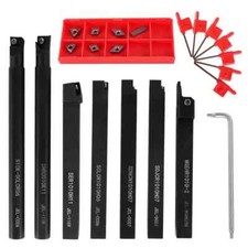 21PCS 3/8 " 10mm Shank Indexable Carbide Lathe Turning Insert Tool Holder