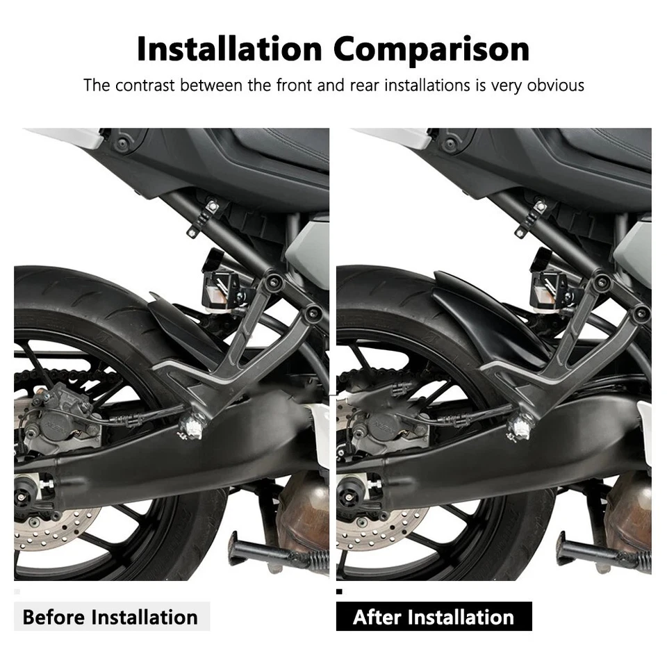 Guardabarros trasero rueda moto negro guardabarros para TRACER 9 GT 2021-2024 nuevo Foto 3 de 4