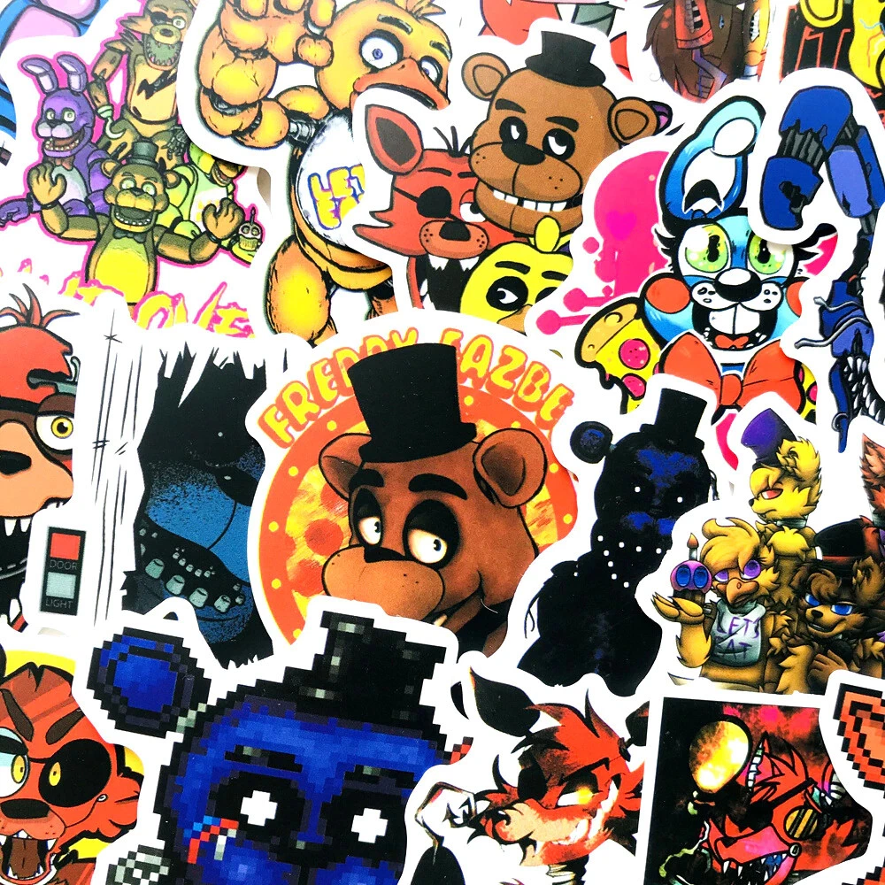 Five Nights at Freddy's Stickers Pack Vinyl Laptop Phone Luggage Decal  50Pcs