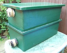 Custom made shower filter box only fibre glass plus lid for koi pond no media.