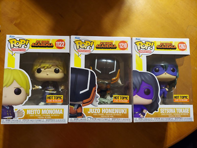 LOT Funko Pop Neito Monoma 1122 Juzo Honenuki 1210 Setsuna Tokage 1263 HOT TOPIC