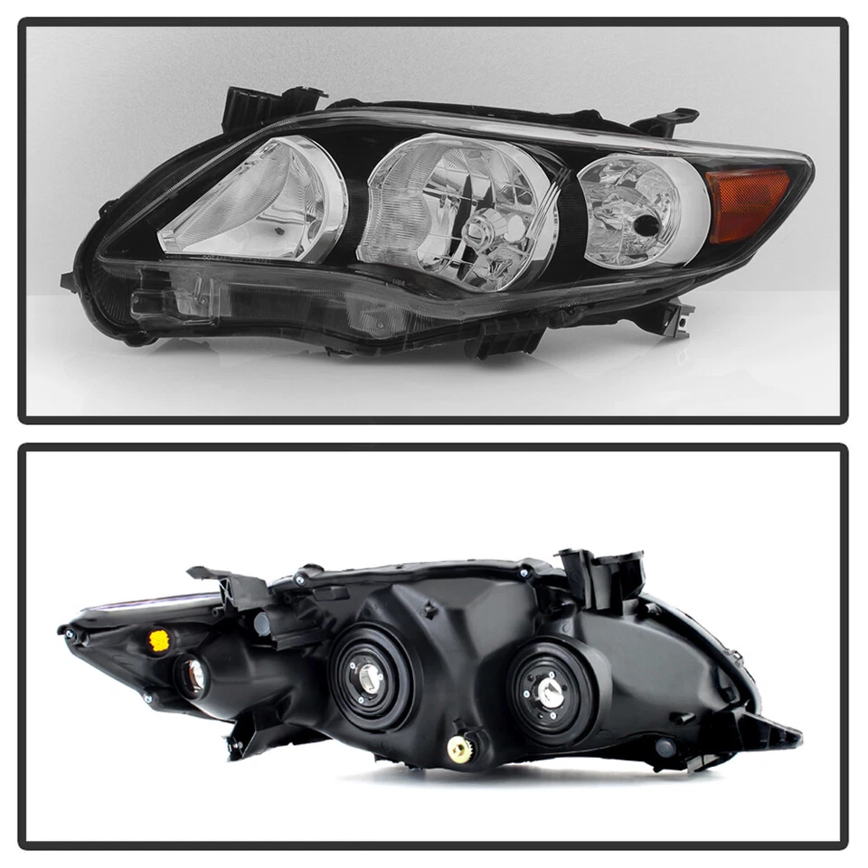 Faros negros para Toyota Corolla 2011 2012 2013 mercado de accesorios izquierda+derecha Foto 2 de 4