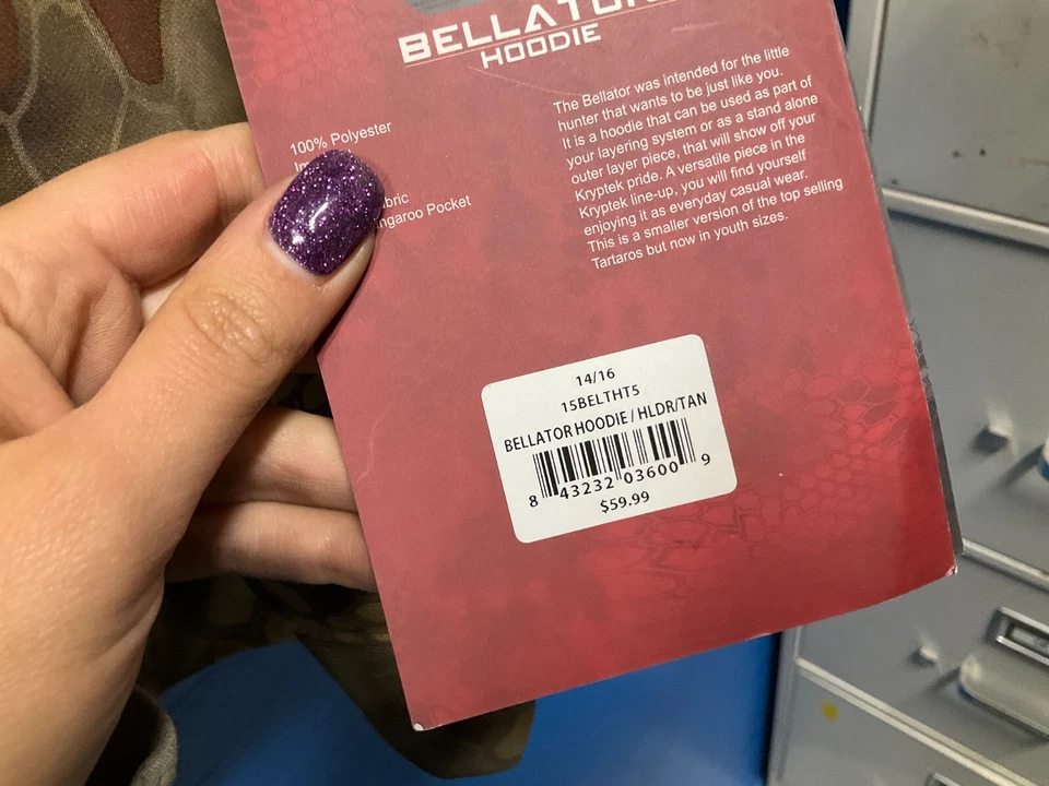 Kryptek Bellator Hoodie Tan Camo NWT Size 14/16 - Image 2 of 2