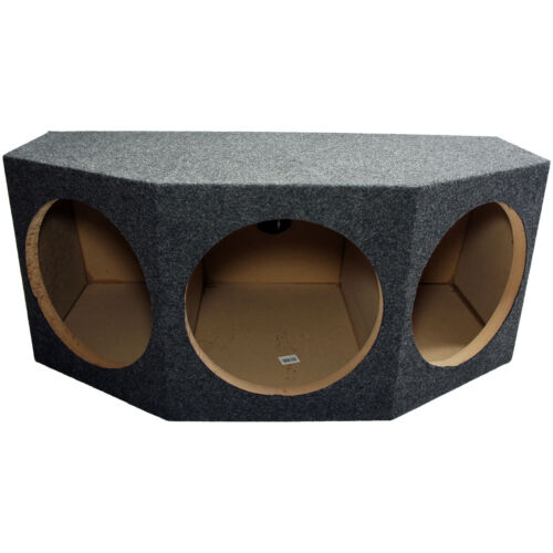 Car Audio Triple 12" Sealed Subwoofer Rear Angle 3 Sub Box Stereo Enclosure - 第 1/4 張圖片