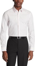 Calvin Klein Men's Extra Slim Fit Dress Shirt - Coral Multi 17-17.5 in XL 32-33