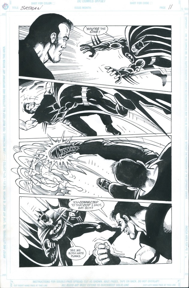 BATMAN NOCTURNAL FLIGHT JIM APARO ORIGINAL ART PAGE 11 DC COMICS UNPUBLISHED Comic Art