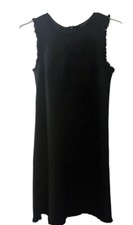 Ann Taylor Little Black Classic Cotton Blend Sleeveless Dress SZ 2 Party Wedding