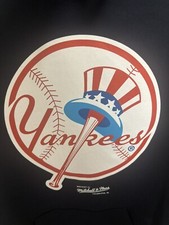 Mitchell  Ness New York Yankees Fleece Hoodie Pullover Blue Size  NWT