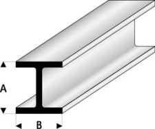 Maquett 415-51 - Profiled in styrene - Column H - 1.5 x 1.5 x 300 mm - 2 pcs