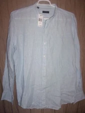 Men's Saks Fifth  Avenue Linen NWT  Dress Casual Shirt Size XL
