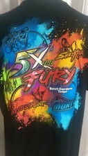 BUSCH GARDENS 5X The FURY Roller Coaster Black Graphic mens XL 46" T Shirt