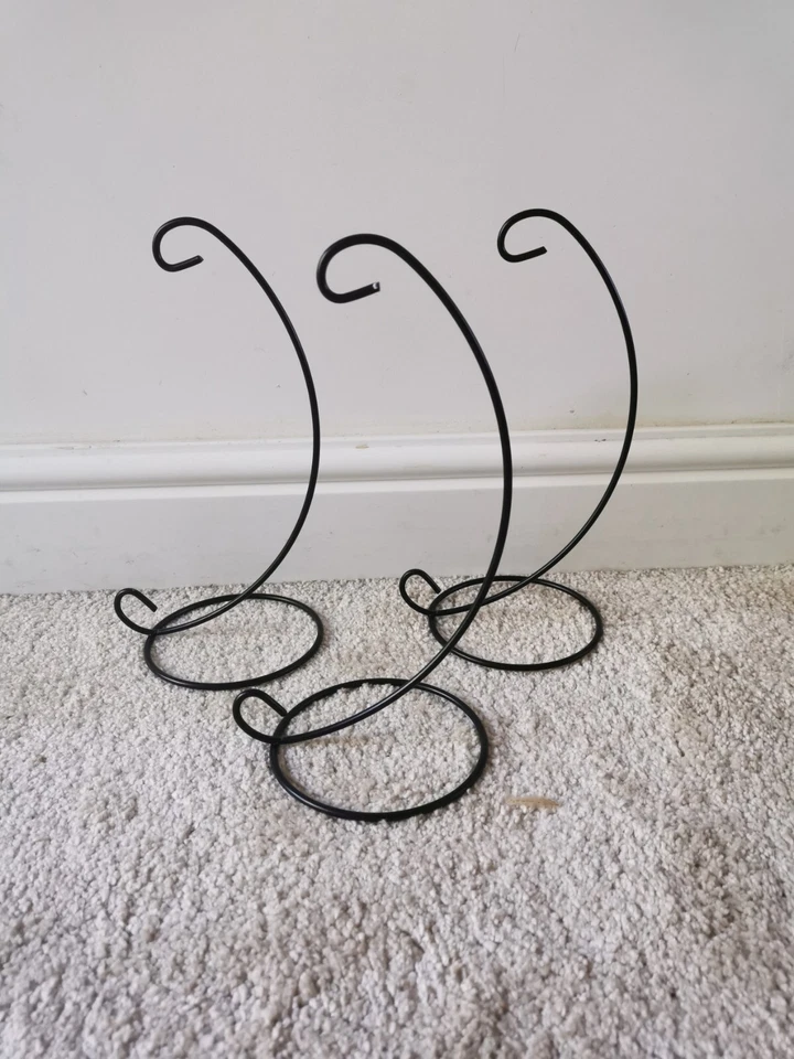 12 X Iron Black Hanging Lantern Stand Wedding Table Hook holder curve decoration - Image 3 of 4
