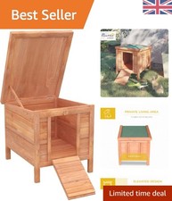 Conigliera in legno da esterno - accogliente nascondiglio in abete per coniglietti e porcellini d'India