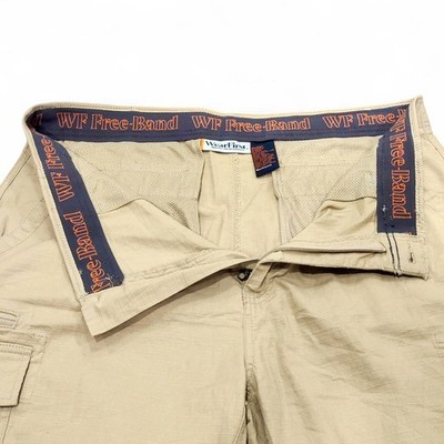 Wear First Free Band Cargo Shorts Men Size 40 Khaki Tan Outdoors Skater Gorpcore