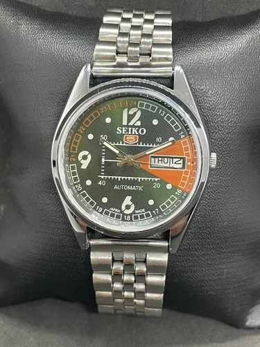 Vintage Refurbished Seiko 5 Automatic Day/Date Japan Men's Wrist Watch