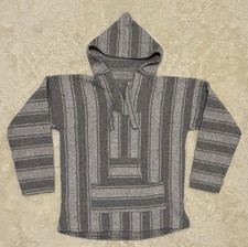 San Jose Mexican Poncho Unisex Baja Hoodie Surfer Skater Drug Rug Grey Large