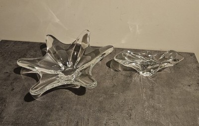 Baccarat: Duo Sternzentrum & Taschenleerer - Kristall signiert - 1950er Jahre, Frankreich