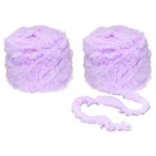 70yds Faux Fur Yarn,2 Skeins Fuzzy Yarn Crochet Fluffy Yarn Soft,Lilac Purple