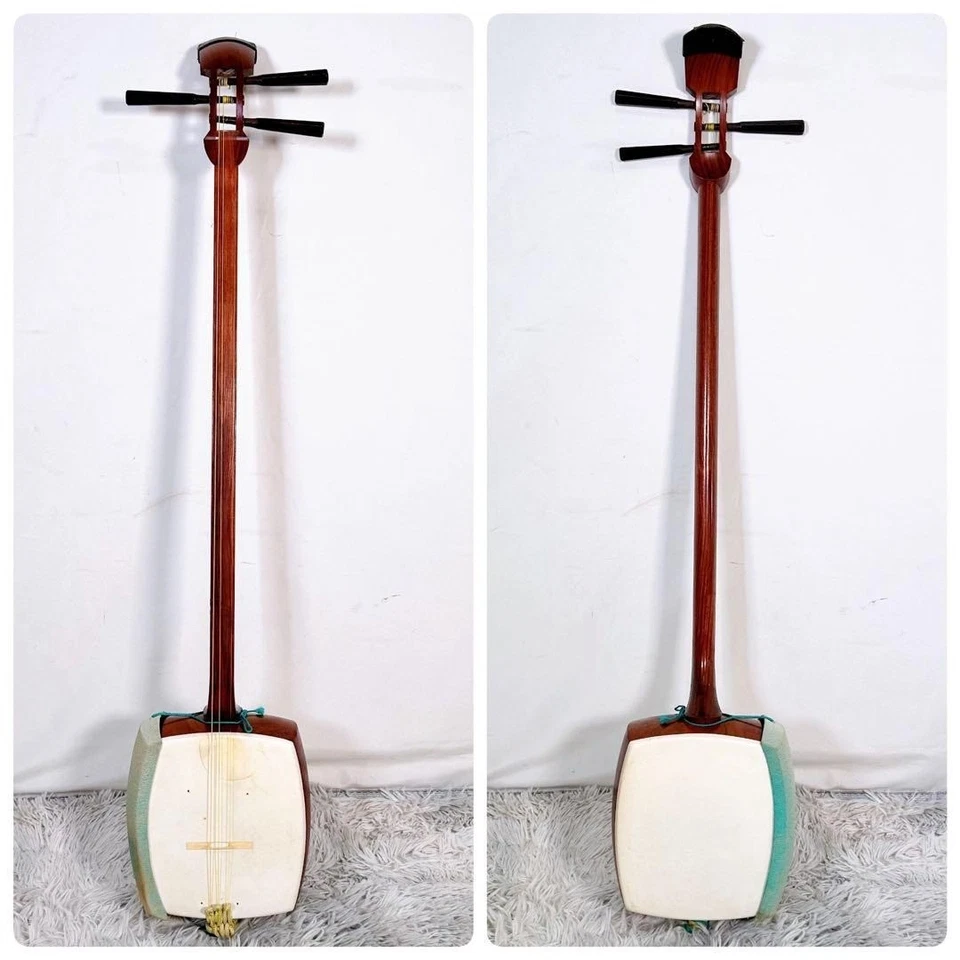 Shamisen Thin-Neck Set with Bachi and Hard Case F/S JAPAN #3 - Image 2 of 4