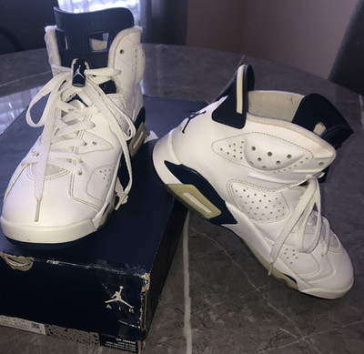 Jordan Air Jordan 6 Retro High Top White/Midnight Navy CT8529-141 Men's Size 7.5