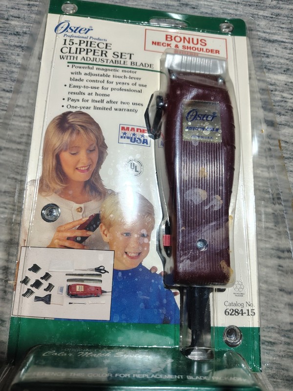 Oster Adjustable Blade Hair Clippers Retro Maroon Original USA NEW IN Package!