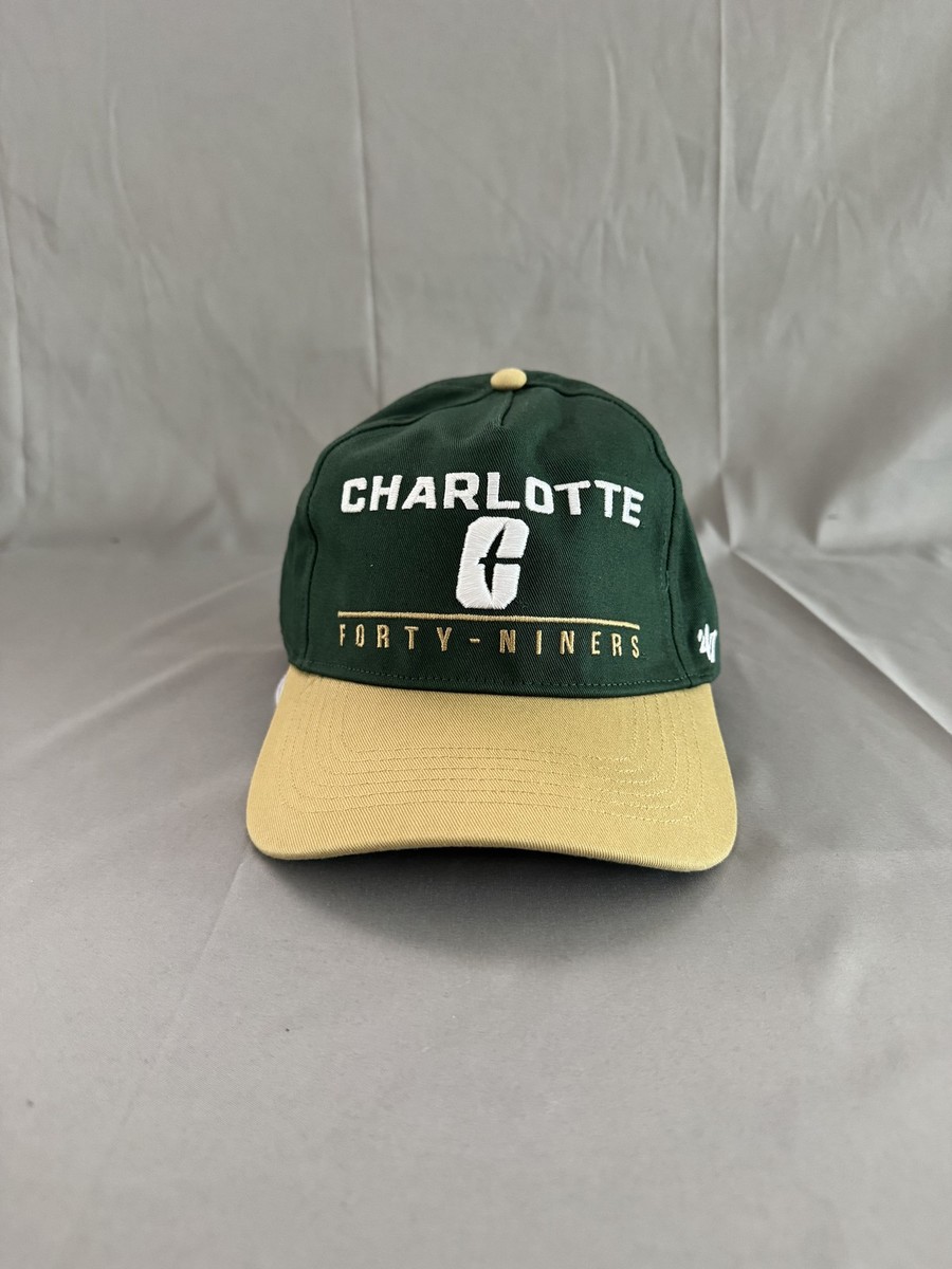 '47 Brand Charlotte 49ers Snapback Hat Green Gold Embroidered Cap
