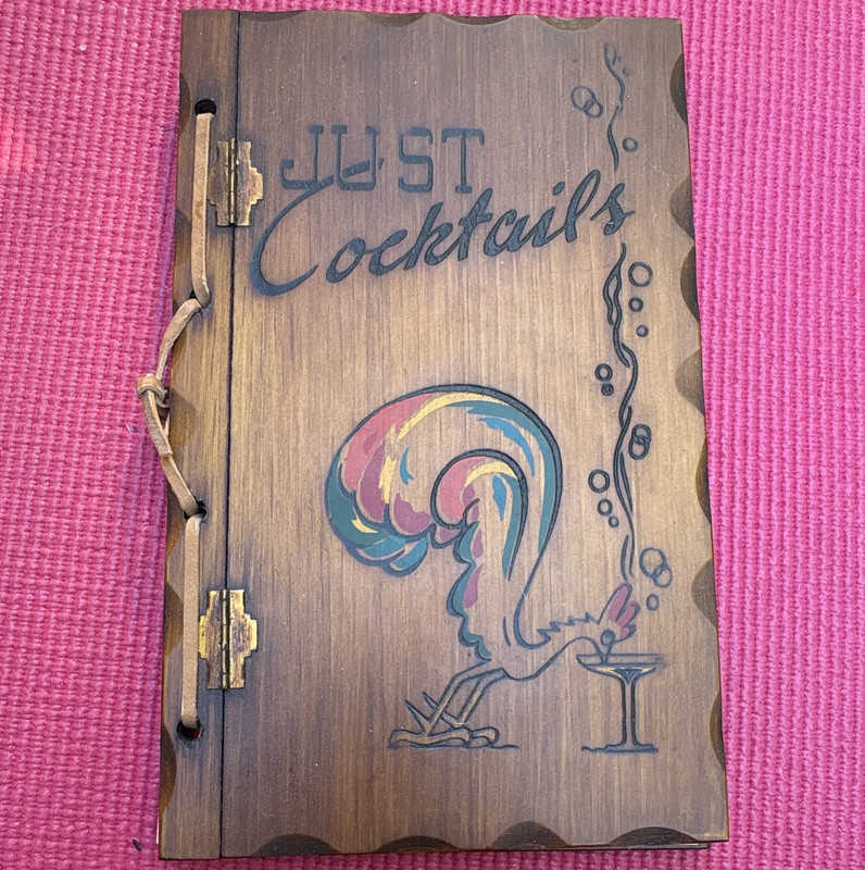 Just Cocktails Recipe Book W. C. Whitfield Three Mountaineers 1979 Wood Cover