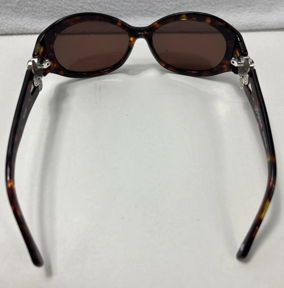 Gafas de sol Brighton hechas a mano Selene con joyas marrón tortuga de gran tamaño 53 15 130 Foto 4 de 4
