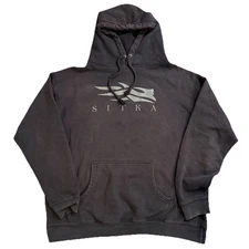 Sitka Gear Sweatshirt Mens XL Black Hoodie Pullover Logo Graphic Hunting