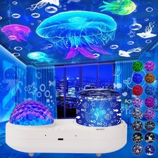 Ocean Wave  Light Projector - 10 Colors, 6 Film Sets, Timer  360 Rotation f...
