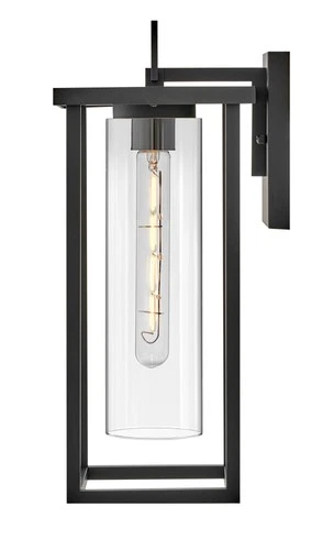 Lark 81424 Mateo 17" Tall Outdoor Wall Sconce - Black - Picture 7 of 9