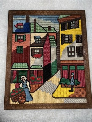 Exclusively Karen 178 Strasborg Germany - Stitchwork COMPLETED FRAMED Artwork