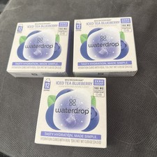 3 Waterdrop Blueberry Iced Tea Water Flavor Drops - 12 Cubes per Servings