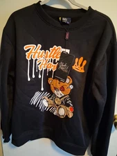 Bleecker & Mercer  Pullover Sweatshirt  Size Large NWT Hustle Hard Unisex 