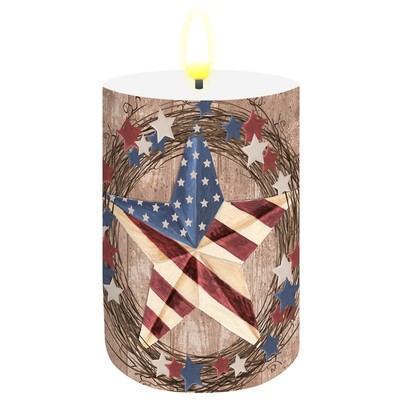 Briarwood Lane Americana Barnstar Flameless Candle