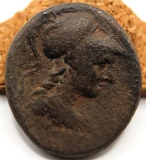 Hellenistic Greek | Apameia, Phrygia | AE23 | Athena | Eagle | Twin Liberty Caps