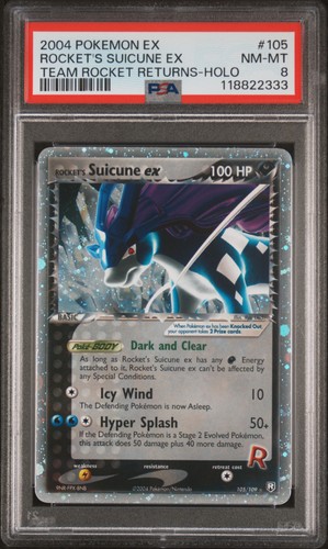Rocket's Suicune ex graded PSA 8 for sale on eBay