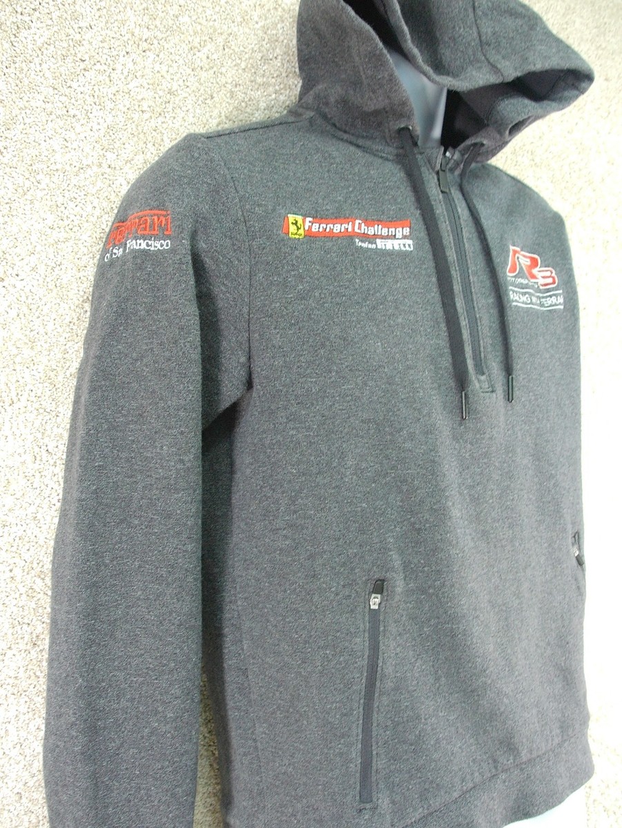 R3 Motorsport Racing with Ferrari Hoodie sweatshirt Gray size Small View 2