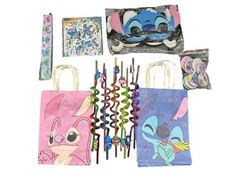 Lilo Stitch Party Favor Set With Bags, Stickers, Masks, Straws, Slap Bracelets