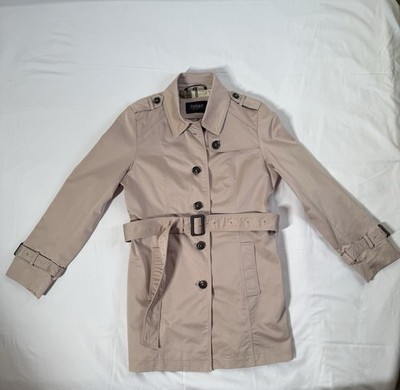 Junge Denmark  Women s Trench Coat EU 36/ US 4-6   Beige Tan Belted Waterproof 