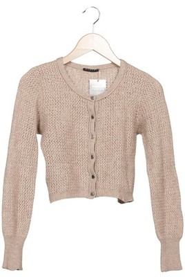 SISLEY Strickjacke Damen Cardigan Jacke Gr. S Wolle Kaschmir Beige #3gdaxvt