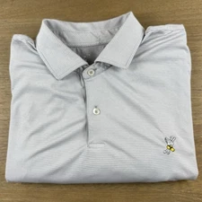 Fairway & Greene Men’s Golf Polo Medium Gray/White Stripe Winged Foot Golf Club