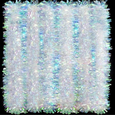 DDDNU168 6/8M Christmas Party Decor Sparkling Iridescent Christmas Tree Tinsel Decoration