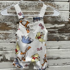 WINNIE THE POOH All Over Print Shortall Cotton Polyester 2pc Set 18 Month Unisex