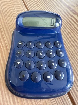 ALESSI Tischrechner Dauphine von 1999 in Königsblau - nicht mehr auf dem Markt