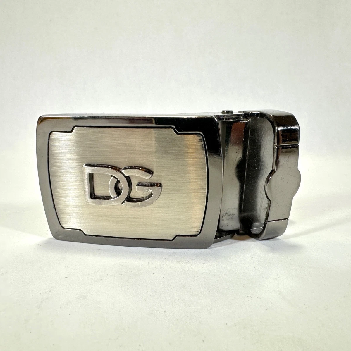 Auth DOLCE&GABBANA Belt Gray/Silver/Gold Leather/Metal Dolce&Gabbana Leather White Belts for Men for sale | eBay main image 4