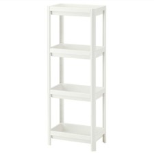 IKEA VESKEN White Shelf Unit, 37x23x101 cm
