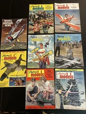 Vintage Flying Models & Model Airplane News Magazine Lot Of 8 Issues 1953-71!