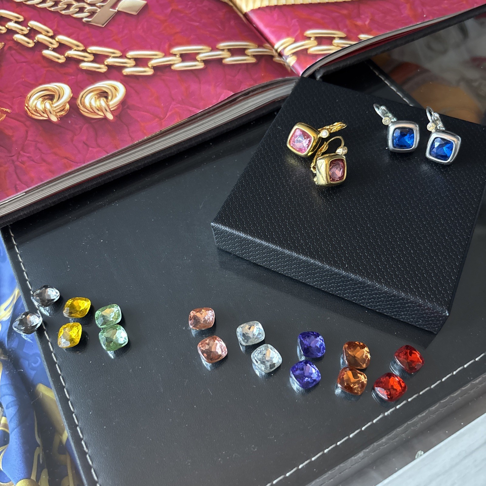 Joan Rivers Interchangeable Square Dangle Lever B… - image 1